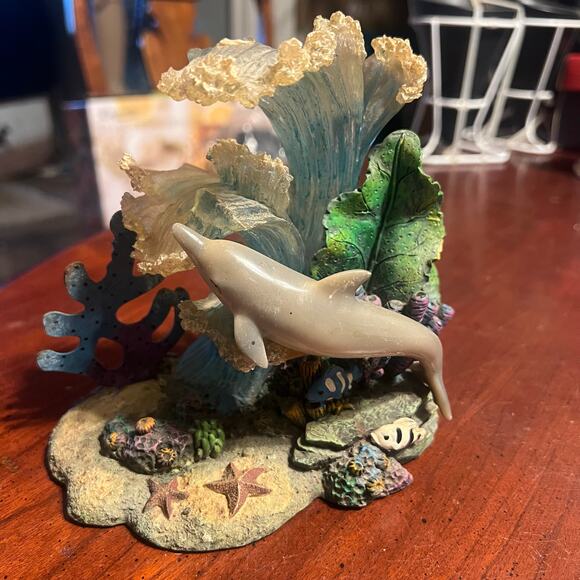 Source Unknown Other - Vintage 3D Dolphin Ocean Statue Nautical Ocean Life Beachy Nature
